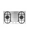 ELBA 86CM DOUBLE BURNER GAS COOKER EBH-9920