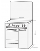 ELBA 3BURNER ELECTRIC OVEN STANDING GAS COOKER EGCC9783E(SS)