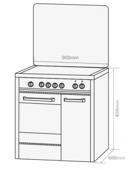 ELBA 3BURNER ELECTRIC OVEN STANDING GAS COOKER EGCC9783E(SS)