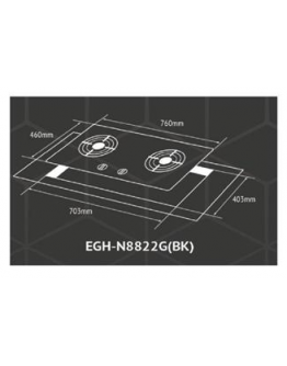 ELBA 2BURNER BUILT IN GLASS HOB EGH-N8822G(BK)