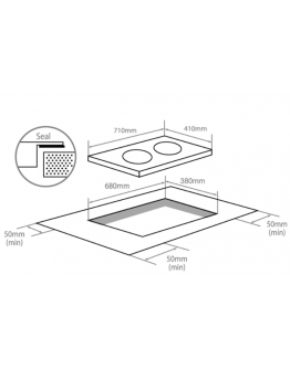 ELBA BUILT IN COMBI INDUCTION + CERAMIC HOB EICH-Q7052ST(BK)