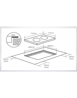 ELBA 2BURNER BUILT IN INDUCTION COOKER EIC-Q7092ST(BK)