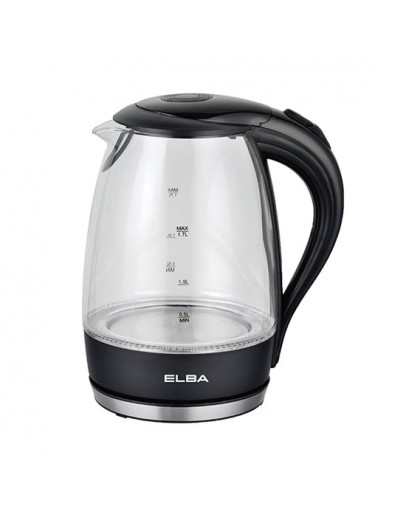 ELBA 1.7L GLASS JUG KETTLE EJK-F1723G(BK)