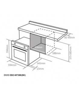 ELBA 73L BUILT IN OVEN EBO-M7388(BK)