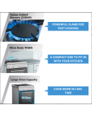 ELBA 4BURNER ELECTRIC OVEN STANDING GAS COOKER EGC-N6784E(SS)